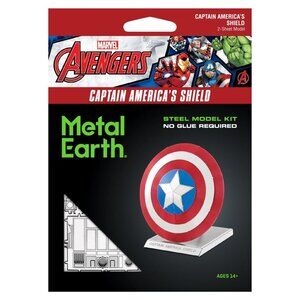 Fascinations Metal Earth Marvel Comics Captain America shield Model Kit Steel Mo